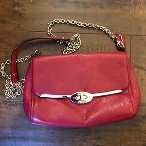 Coach Red Leather Crossbody Purse NWOT